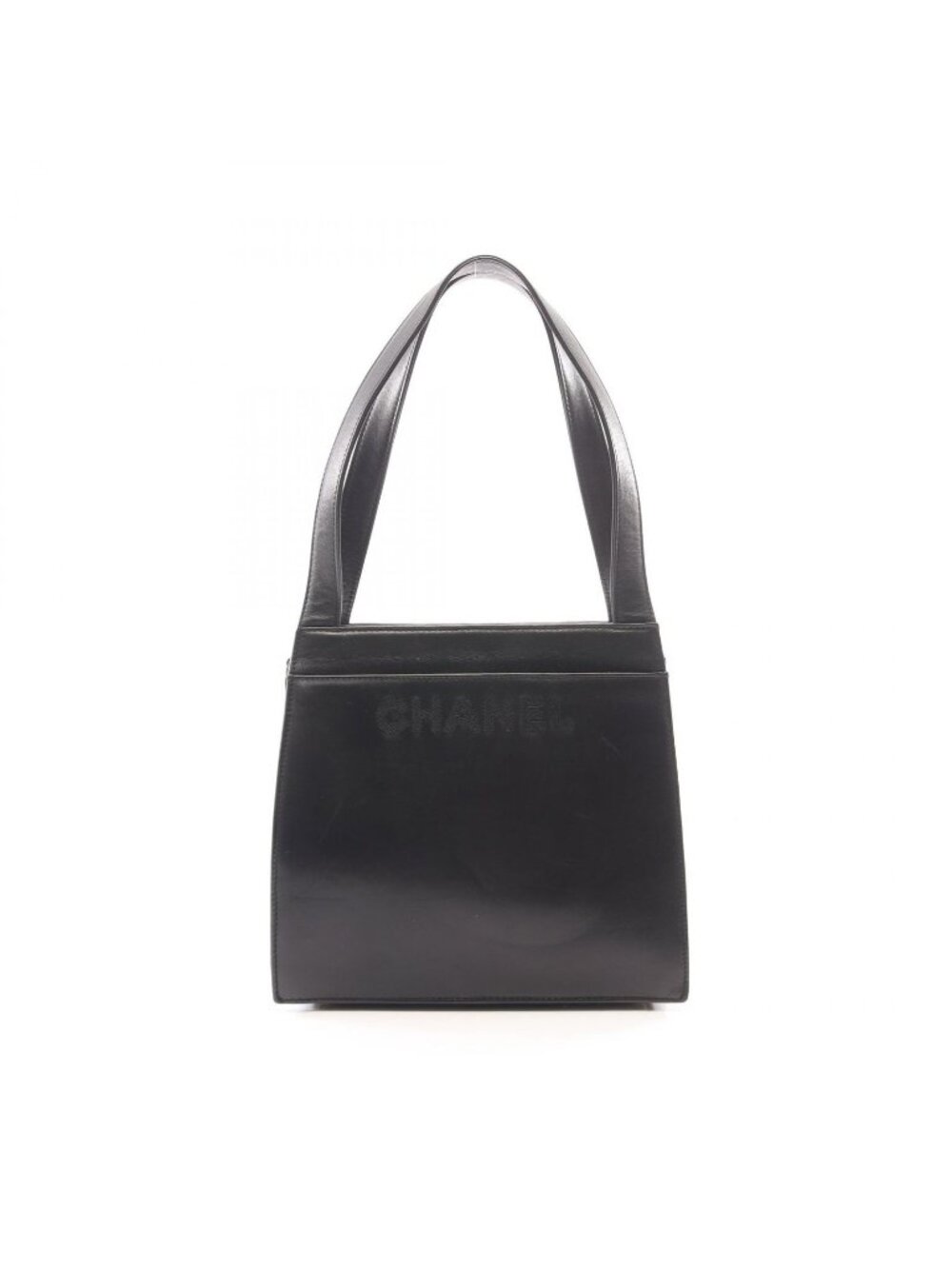 Chanel Tote Logo Black Lambskin Handbag
